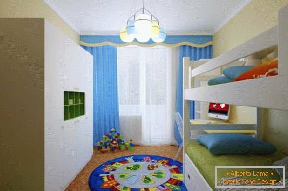 unutrašnjost male dječje sobe za dvoje djece, slika 53