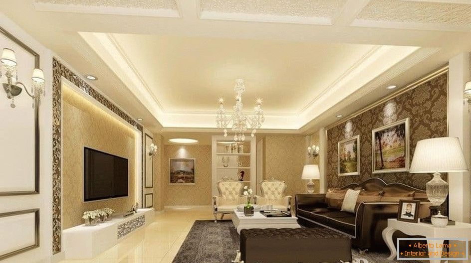 Svijetla i ugodna dnevna soba u klasičnom stilu