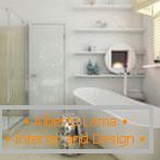 Dizajn kupaonice u bijeloj boji
