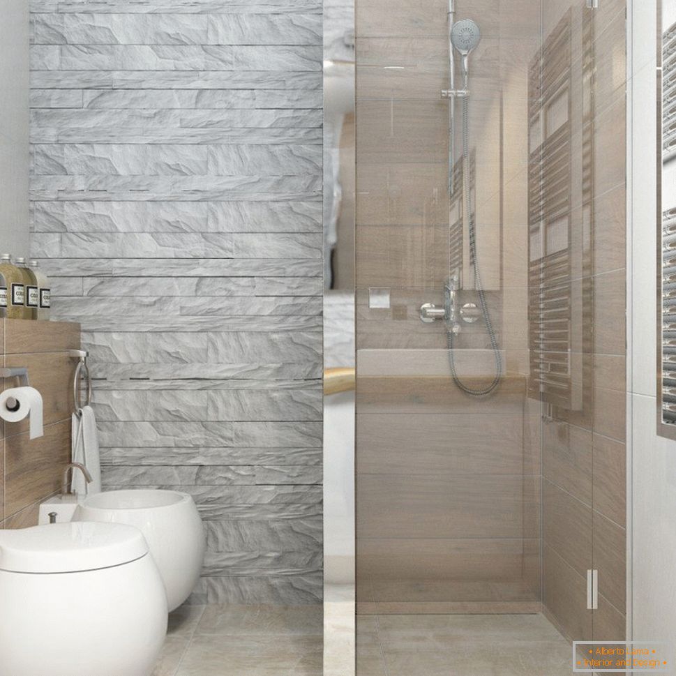 Dizajn interijera kupaonice u bijelom minimalističkom stilu