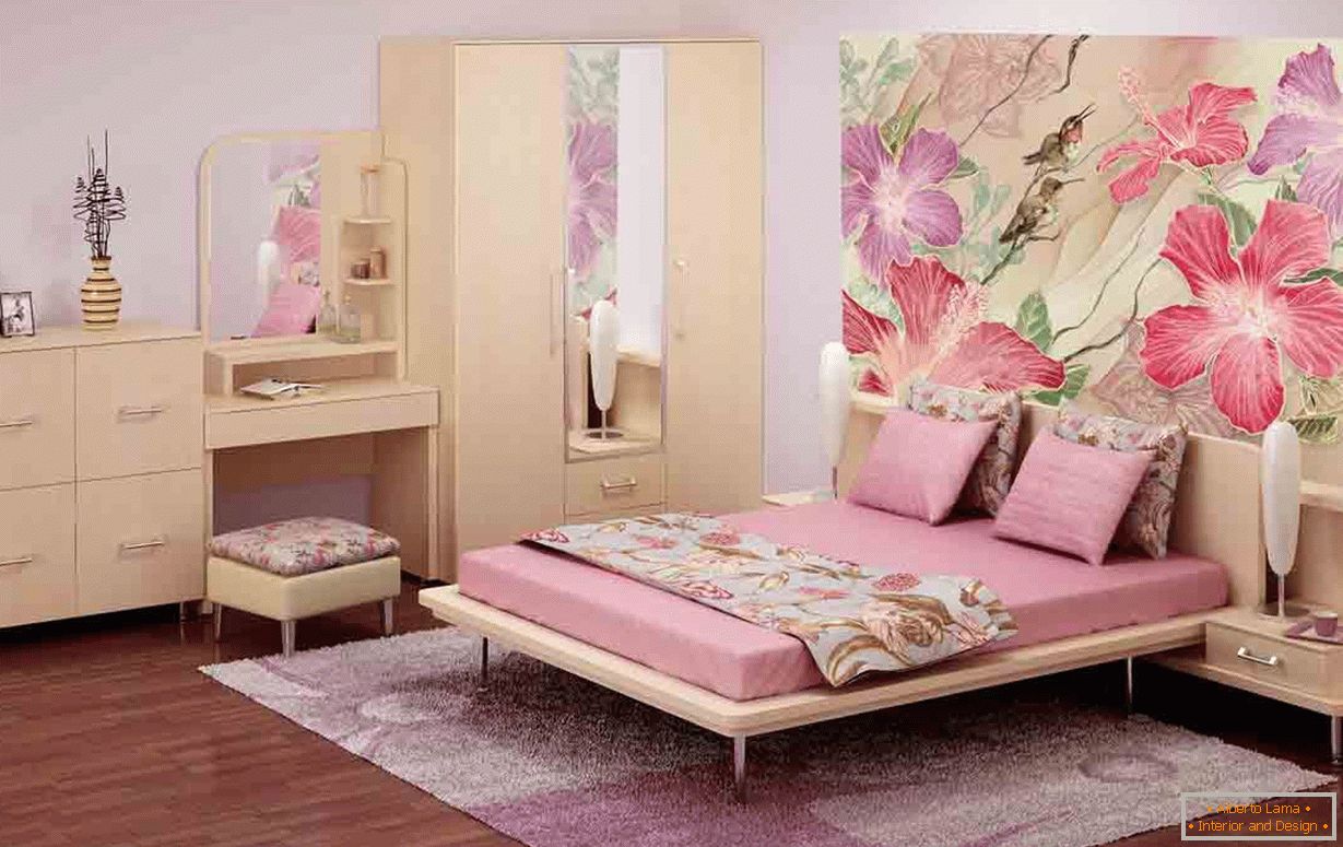 Spavaća soba u ružičaste boje