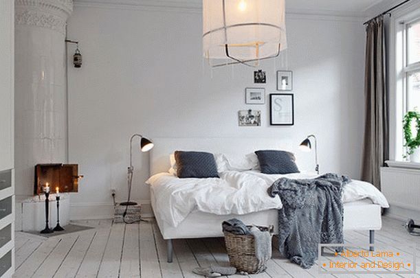 dizajn spavaće sobe u skandinavskom stilu