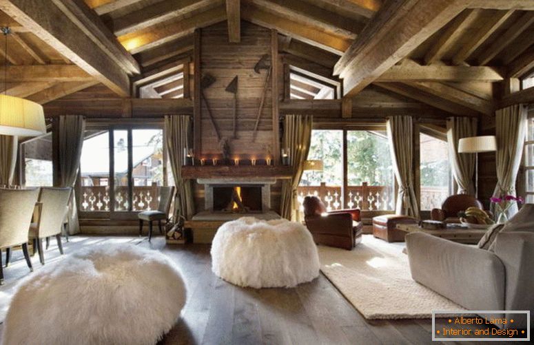 Interijer u stilu chalet - 77 fotografija najboljih