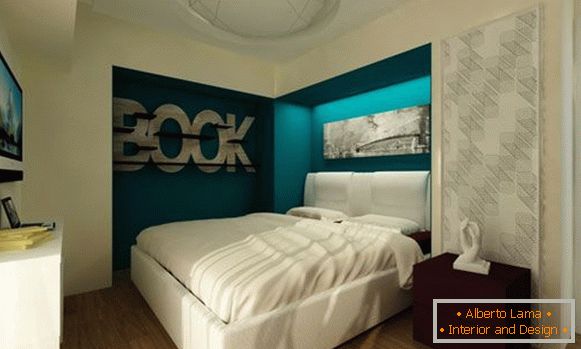 Kontrastne boje u uređenju spavaće sobe