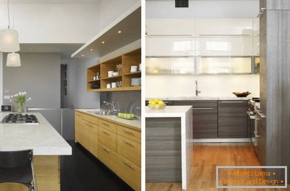 Dizajn kuhinje sivo u unutrašnjosti - izbor fotografija