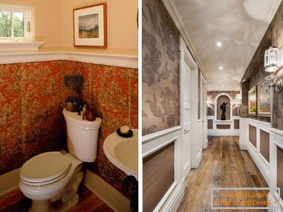 Kako kombinirati pozadinu međusobno - fotografiju kupaonice i hodnika