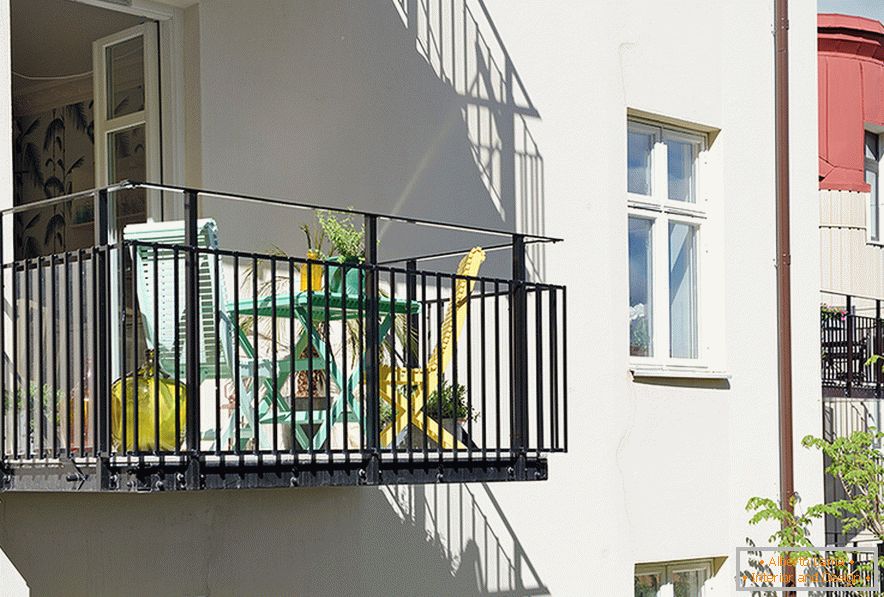 Balkon jednosobnog apartmana u Göteborgu