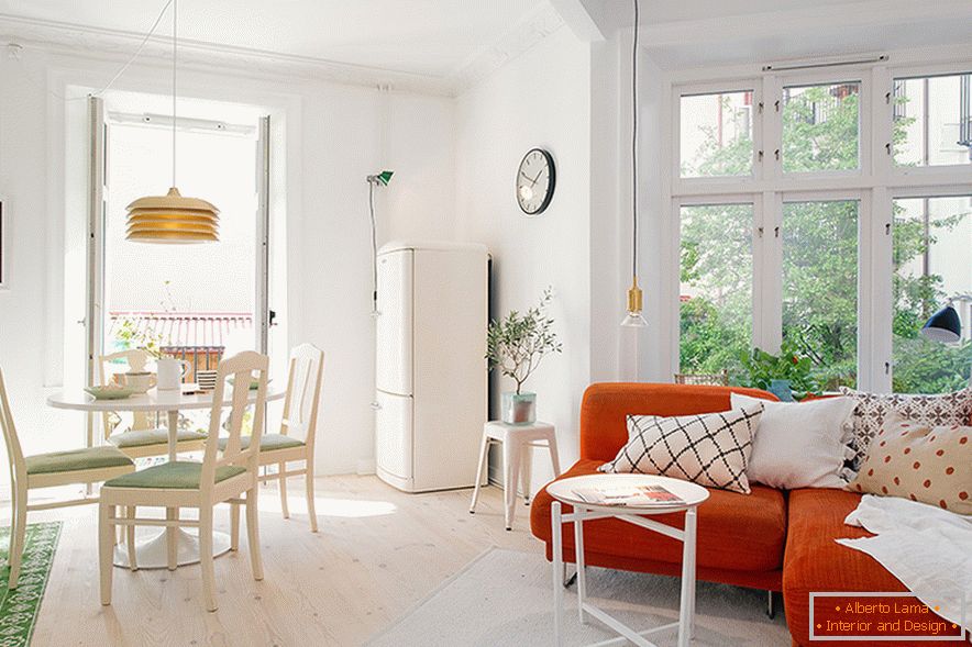 Interijer jednosobnog apartmana u Göteborgu