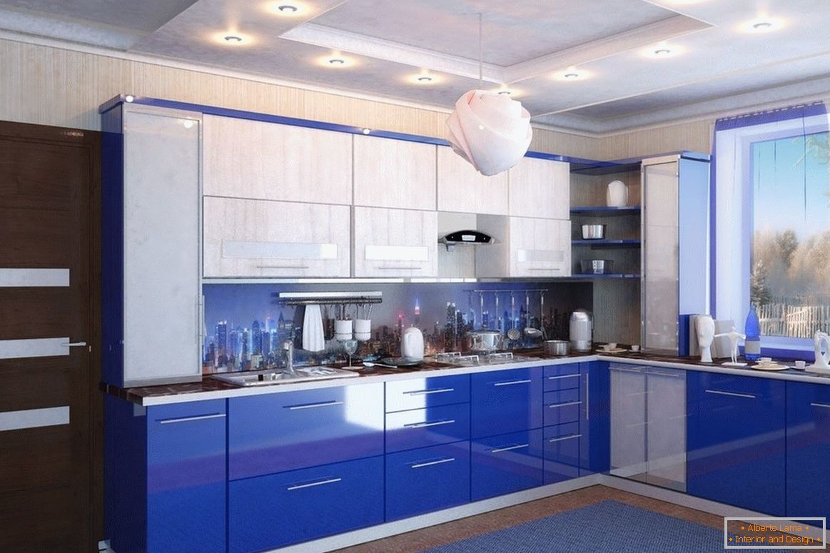 Kuhinja u plavoj boji