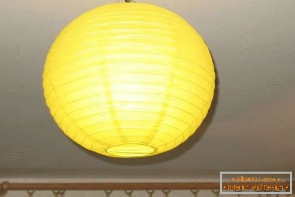 Kineski papir svjetiljka - stropno svjetlo s vlastitim rukama