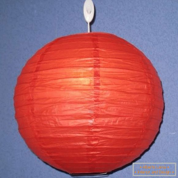 Kineski svjetiljka iz papira - kako napraviti vlastite ruke