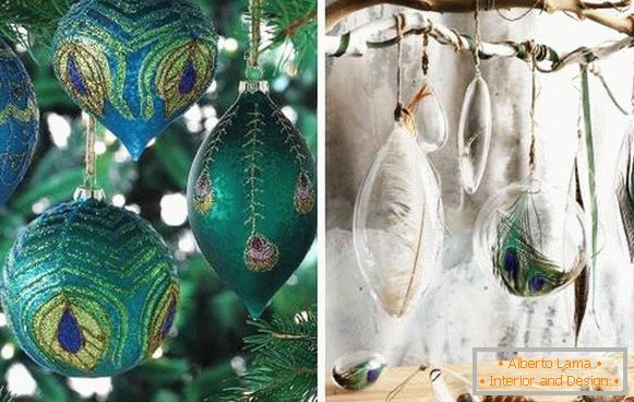 Božićni ukrasi Peacock ideje