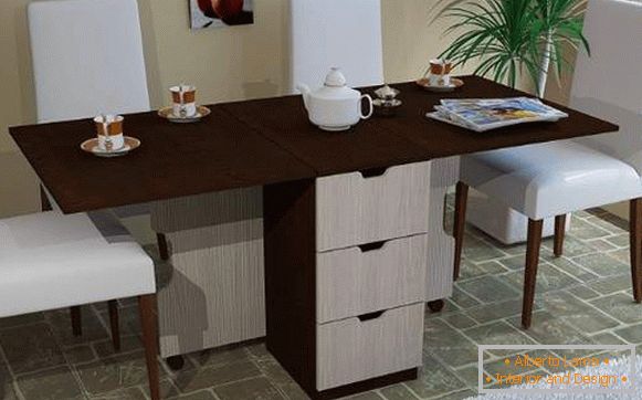 stol s foto-ispisom presavijanje u kuhinji, foto 22