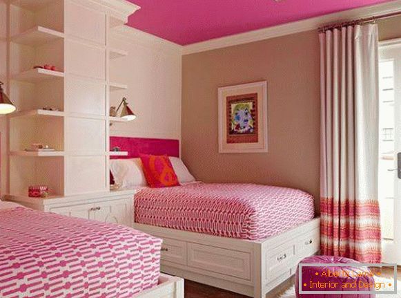 Dizajn Pink Spavaća soba za dvije djevojke