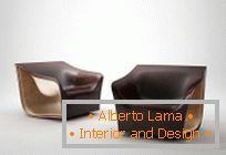 Kožni setovi: kauč i fotelje, od dizajnerice Alex Hull