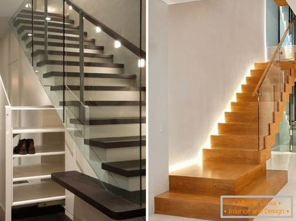Najbolje ideje za osvjetljenje stepenica u privatnoj kući na drugom katu