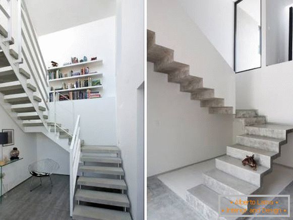 Betonske stepenice u privatnim kućama - fotografija u unutrašnjosti
