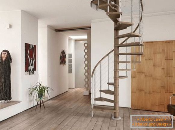 Lijepa stubišta u kući - moderni dizajn spiralnog stubišta