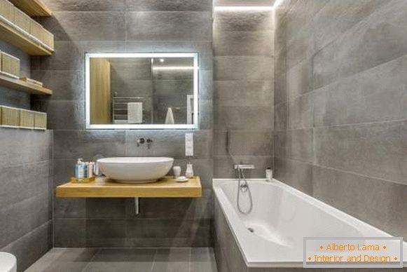 Lijepa kupaonica - dizajn fotografija u visokotehnološkom stilu