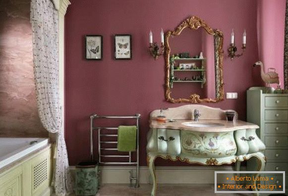 Lijepa kupaonica - dizajn fotografija u stilu Provence