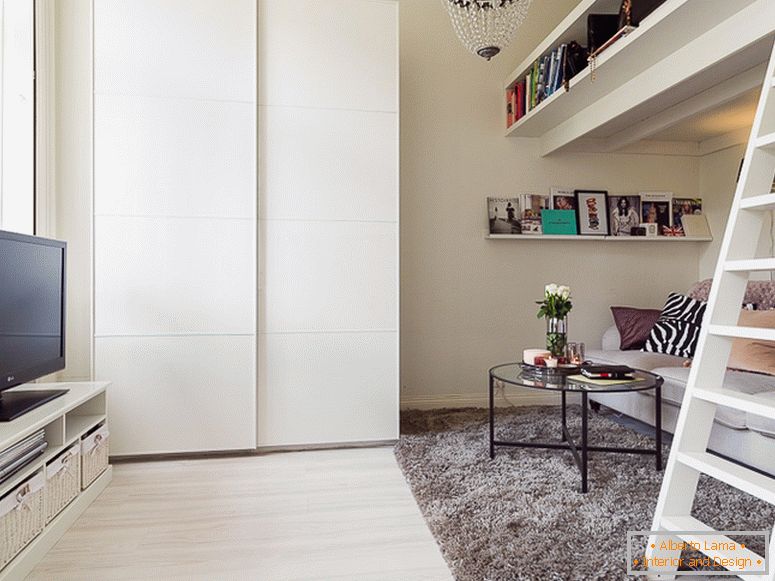Dizajn interijera stana od 22 četvornih metara u skandinavskom stilu