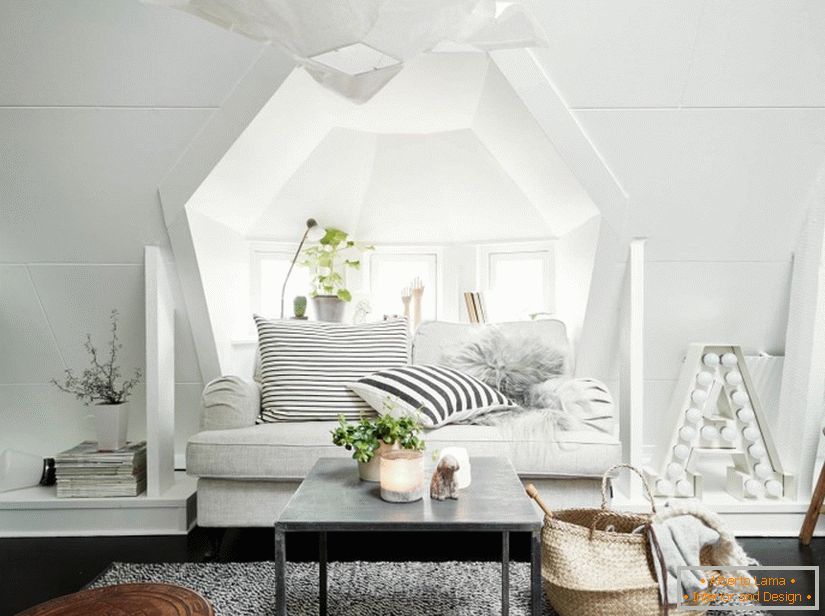 Dizajn interijera preko krevetne kuće u Švedskoj