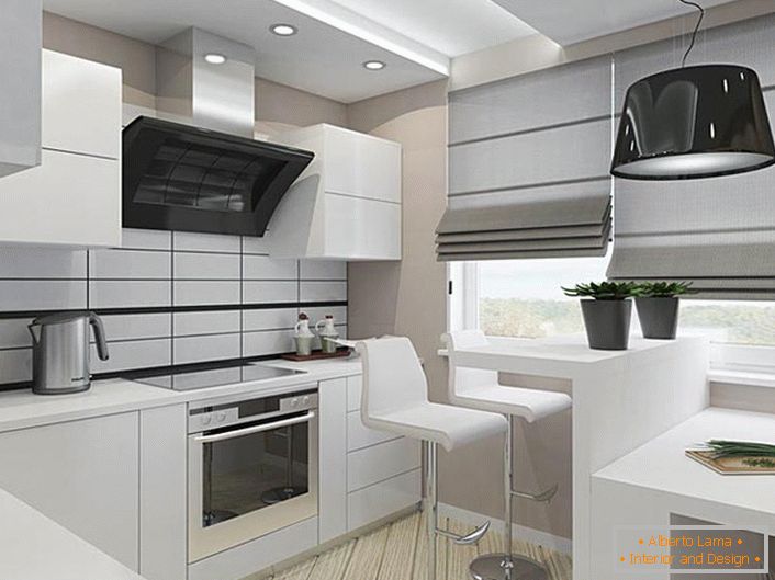 Stil minimalizma idealan je za male kuhinje, gdje je problem spašavanja vrijednog prostora akutan.