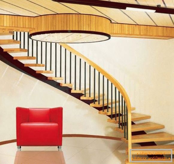 vijak металлическая лестница с деревянными ступенями