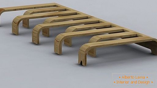 Drvena posteljina rešetke