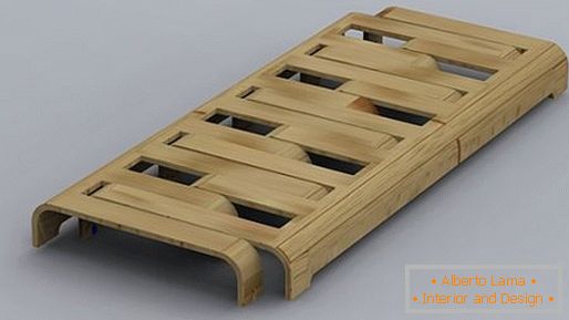 Drvena posteljina rešetke