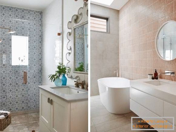 Dizajn kupaonice - foto Moderna pločica 2016 za malu kupku
