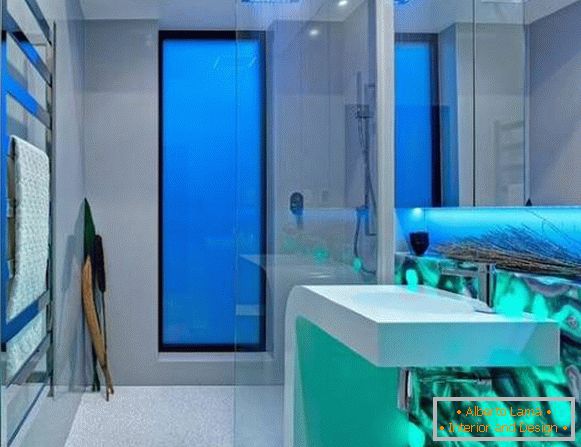 Futuristička rasvjeta kupaonice