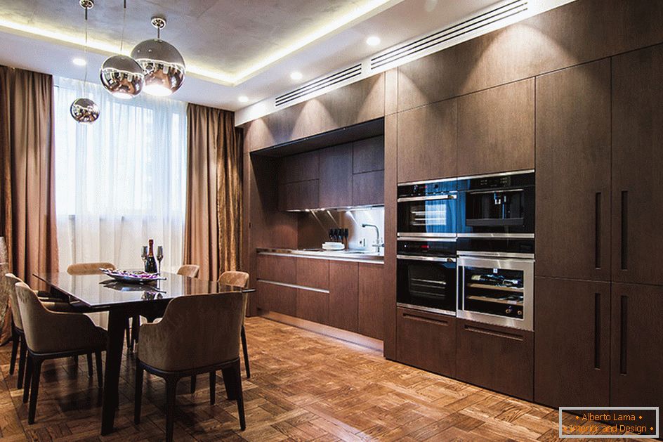 Mali studio apartman s elementima minimalističkog novoizgrađivanja u Kijevu, Ukrajina
