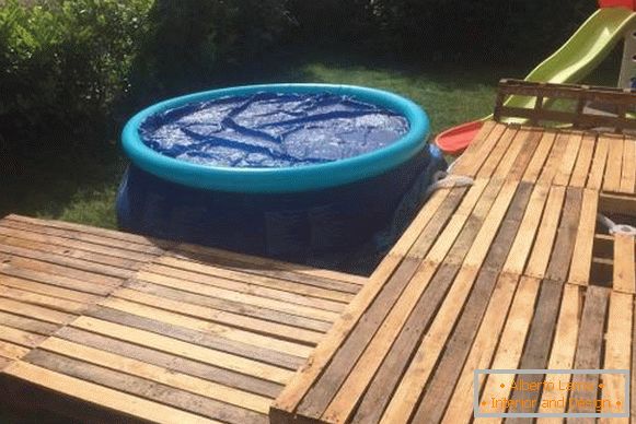 Kako napraviti bazen na napuhavanje na mjestu - na fotografiji dječji bazen