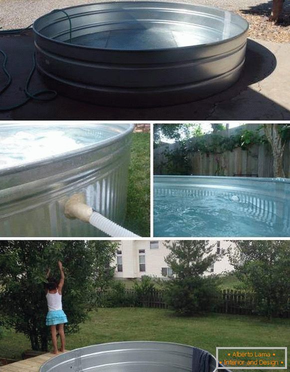 Jeftin bazen s vlastitim rukama od improviziranih materijala - foto kapacitivnost