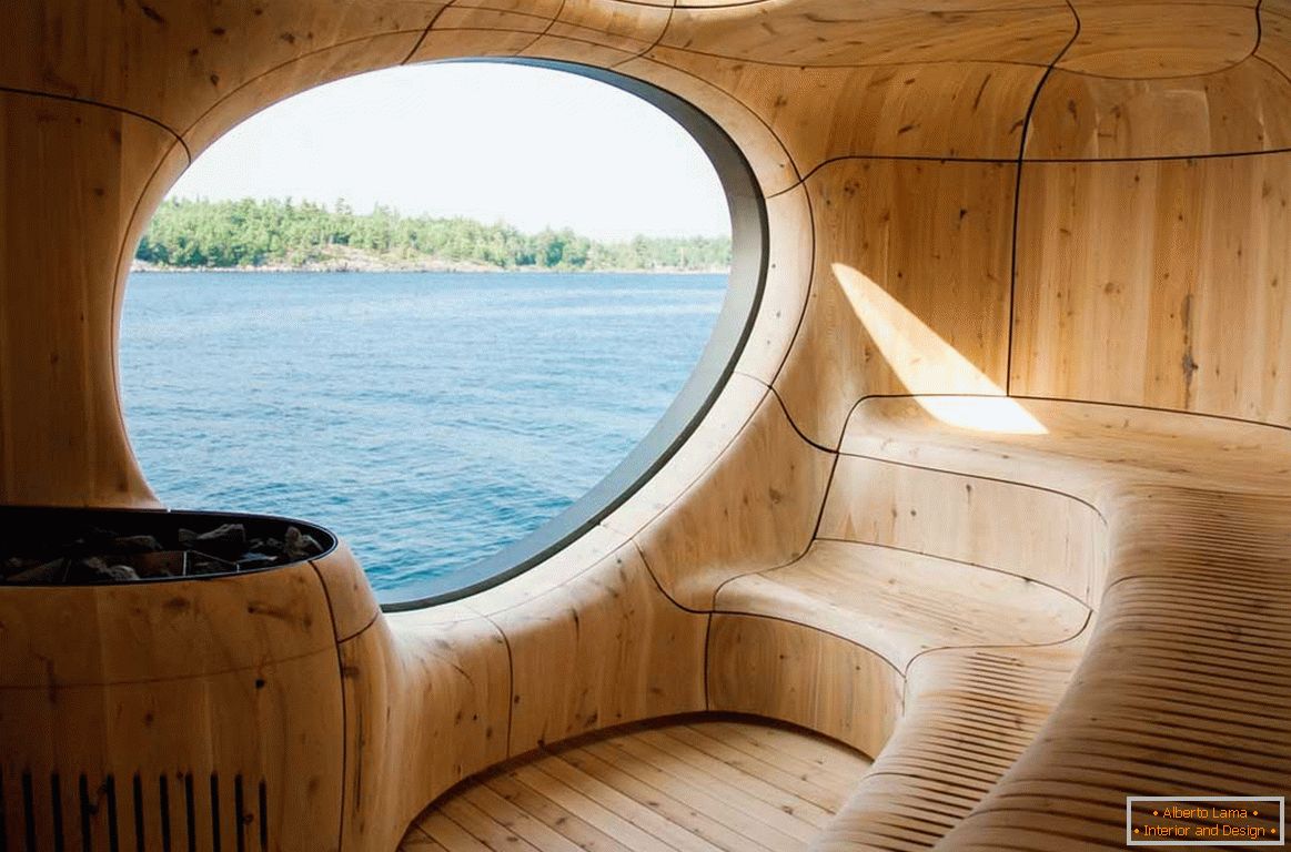 Pogled na jezero sa prozora saunom iz radionice PARTISANS