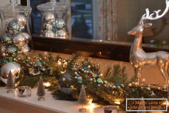 LED garland, perle i grane za kućni dekor