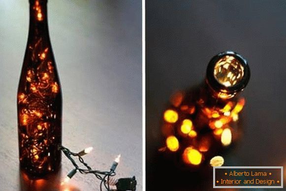 LED je vodio vijenac u dekoru boce vina
