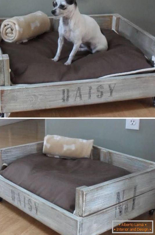Krevet za psa iz starog namještaja