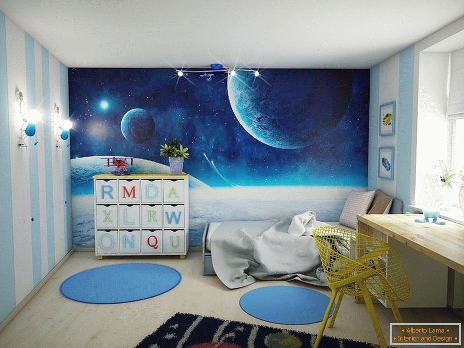 Soba za dječaka в космическом декоре