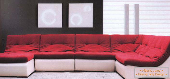 Modularni sofe u visokotehnološkom stilu. Neograničene značajke konfiguracije i palete boja.