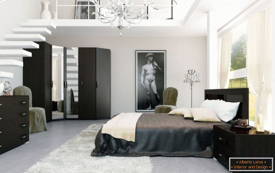 Dvosobni apartman u crno-bijeloj boji