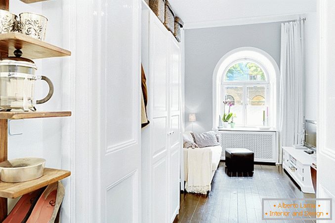 Unutrašnjost stana iznosi 17 četvornih metara u skandinavskom minimalizmu