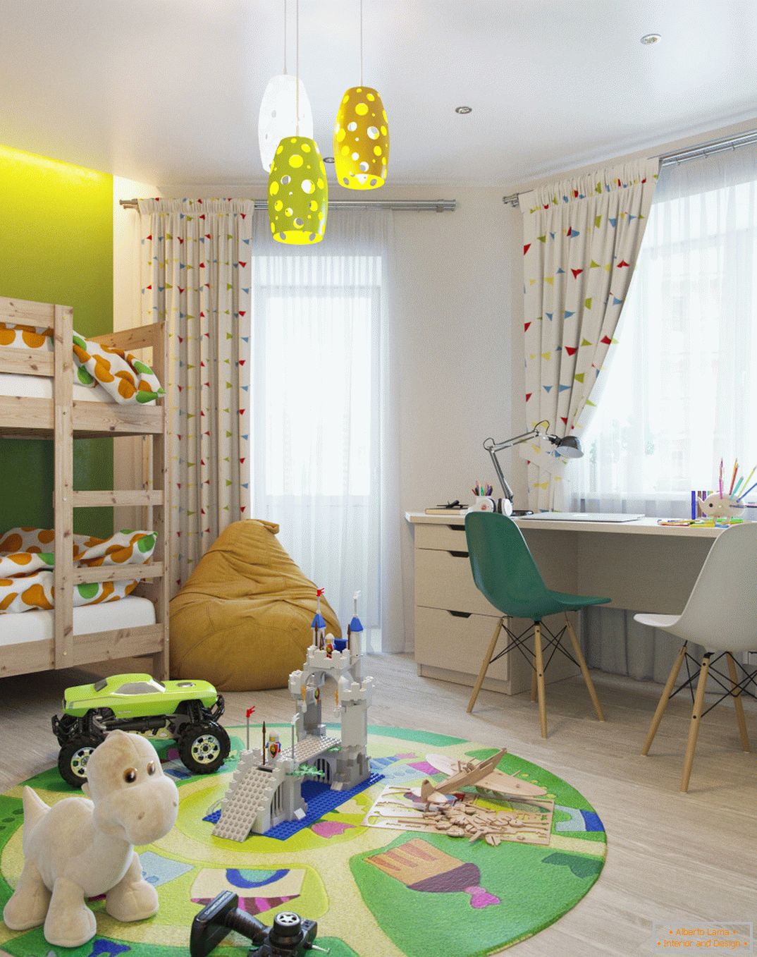 Svijetli dizajn dječje sobe