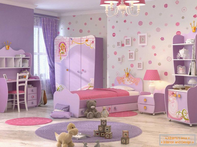 mogućnosti-dekoracija-dječja soba u lila-boja1