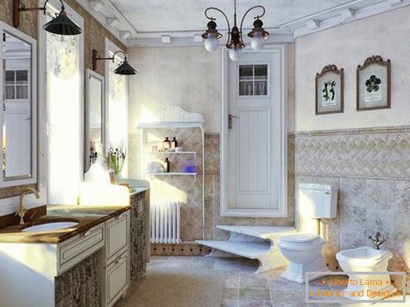 kupaonica kabineta u klasičnom stilu, slika 16