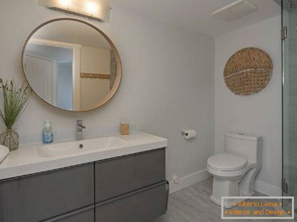 Moderni dizajn kupaonice u sivoj boji - fotografija 2016