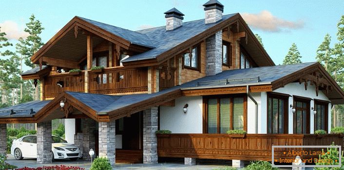 Moderna kuća u planinskom stilu