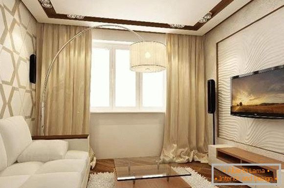 Interijer dnevne sobe u elegantnim i luksuznim bojama