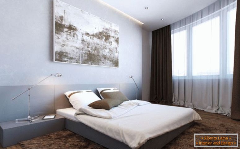 Spavaća soba u stilu minimalizma - 70 fotografija izvornog